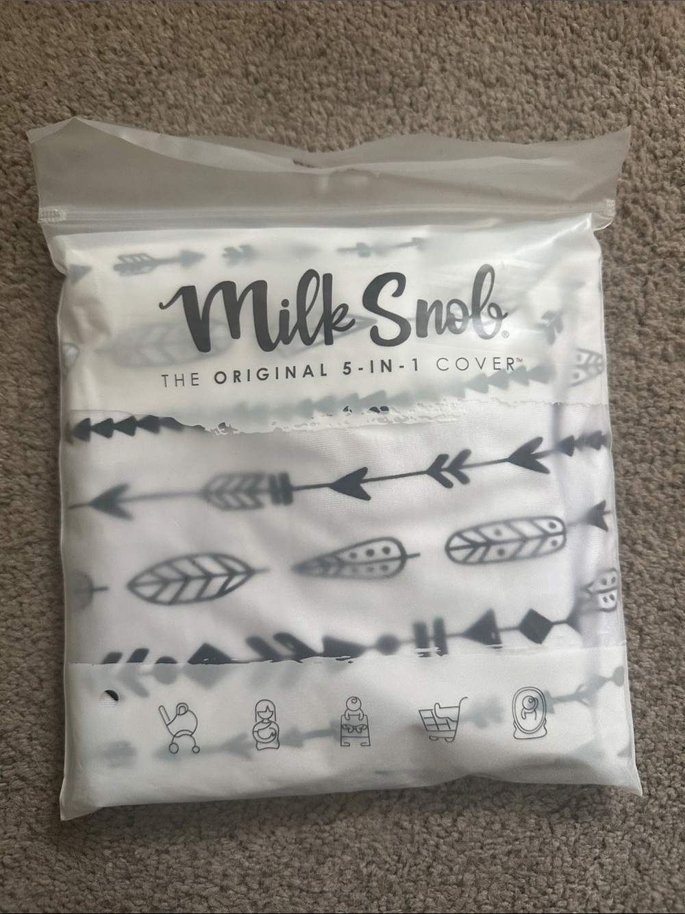 Milk Snob 5-1 cover with White with Black Arrow Pattern